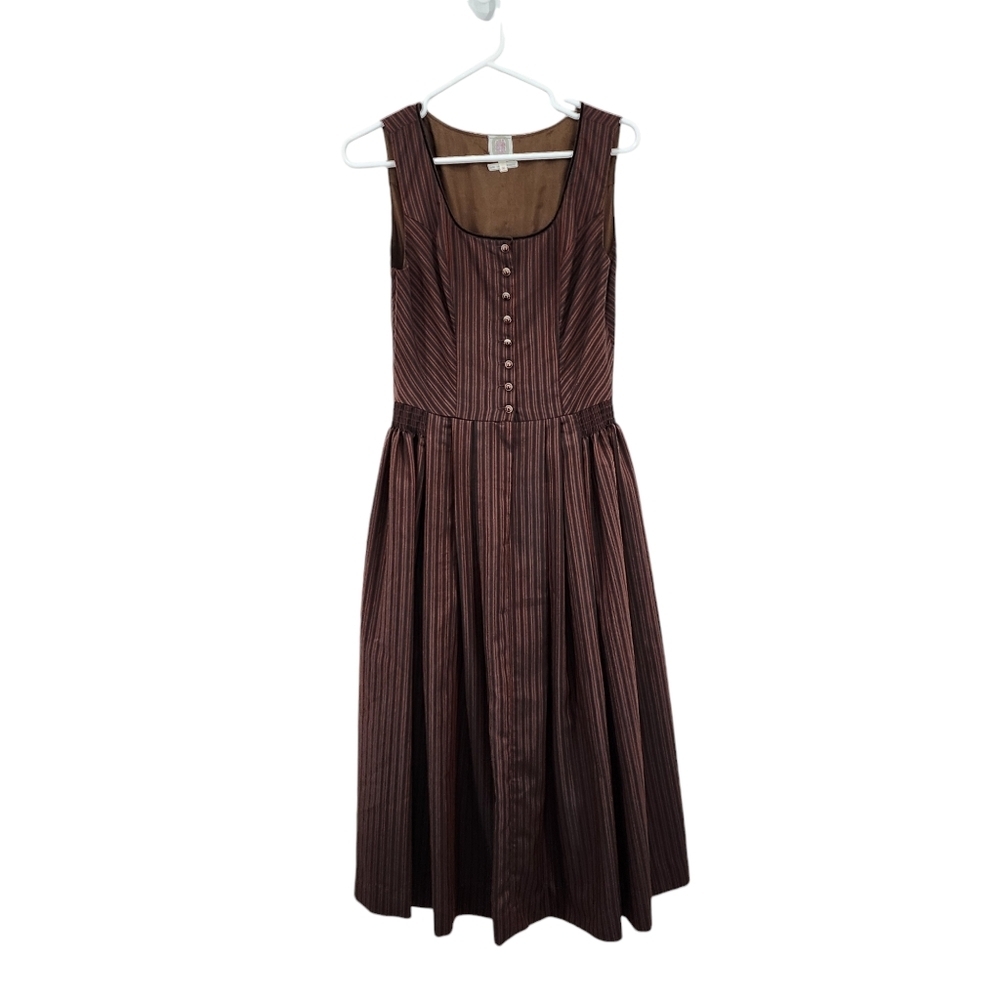 Hammerschmid Women's Retro Stripes Pleated Midi Dress Made in Germany - 38